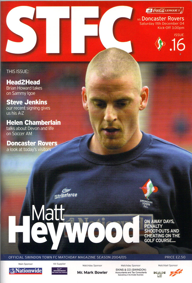 <b>Saturday, December 11, 2004</b><br />vs. Doncaster Rovers (Home)